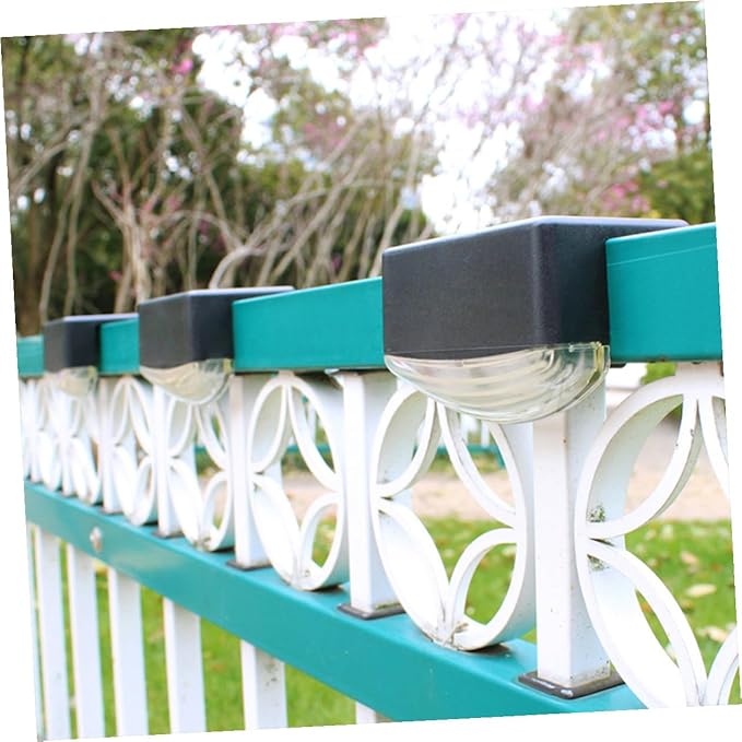 4pcs Solar Step Lights Outdoor LED Garden Lamps Warm Glow Dark Shell Solar Powered Landscape Lighting for Stairs Patio Deck Courtyard Fence