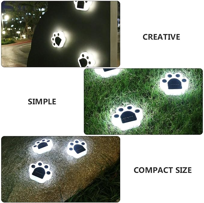 jojofuny 2pcs Solar Lawn Lights Outdoor Yard Ground Inserting LED Landscape Lighting White Light Solar-Powered Garden Pathway Decor for Patio Walkway
