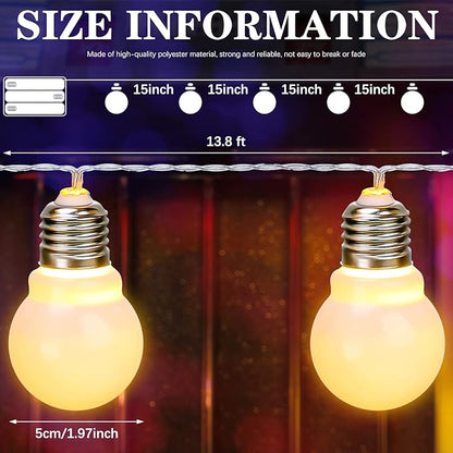 Retisee 2 Pcs Marquee Light String Bulbs13.8 ft Long for Marquee Letters Numbers 3 4 ft Tall Waterproof LED String Light for Indoor Outdoor Wedding Birthday Party Decor