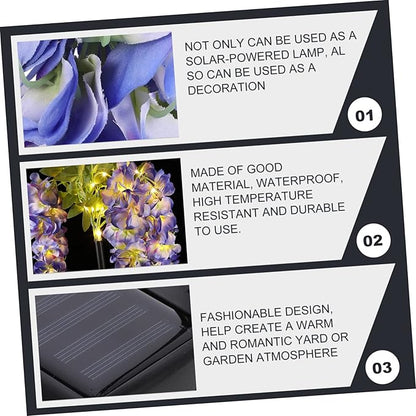 Milisten Solar Pathway Lights Led Flower-Shaped Lights for Garden Decoration Easy to Install Outdoor Lighting for Courtyards and Patios