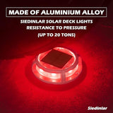 SIEDiNLAR Solar Deck Lights Outdoor 2 Modes 16 LEDs Driveway Markers Dock Light Solar Powered Waterproof for Ground | Lumora