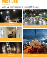 100FT Construction String Light 130W 16000Lm, 5000K Industrial Grade LED String Work - Outdoor Security Flood Light | Lumora