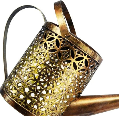 Solar Kettle Light | Retro Iron Kettle Shape Home Decor with Chime - Garden Solar Lights Outdoor | for Yard Outside Patio Path Walkway Lawn Christmas House Backyard Porch Sidewalk Flowers