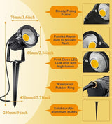 10 Pack Low Voltage Landscape Lights LED 5W Landscape Lighting with connectors AC/DC 12V-24V Outdoor Spotlight IP66 | Lumora