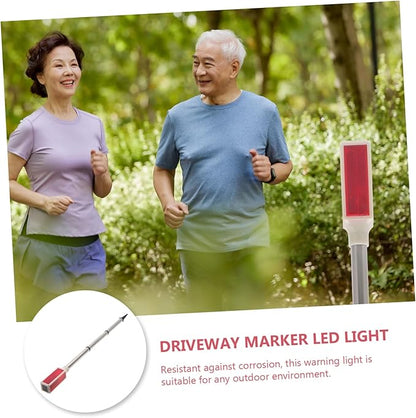 SMASOLO Driveway Marker Solar Pathway Lights LED Outdoor Driveway Marker with Solar Recharge Resistant Warm Light for Enhanced Visibility for Outdoor Environments