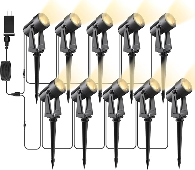 Svater Outdoor String Lights 200 FT with Landscape Lighting Low Voltage 10 Pack for Patio Backyard