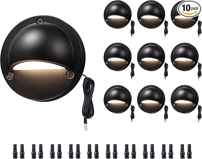LED Landscape Step Lights - 2700K/3000K/3500K/4000K/5000K Selectable, Low Voltage Deck Lights, Outdoor IP65 | Lumora