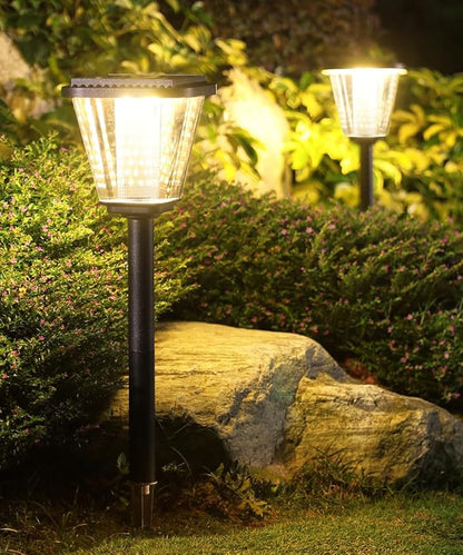 Solar Pathway Lights Outdoor Solar Powered Garden Light IP65 Waterproof Landscape Lighting Auto On/Off Solar Yard Lights for Walkway Driveway Landscape Lighting