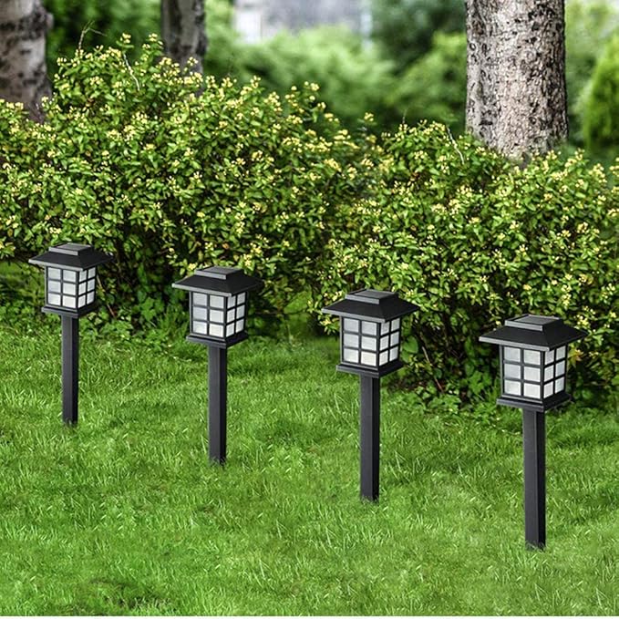 Solar Lights Outdoor Garden Solar Garden Lights Outdoor Waterproof for Pathway Led Solar Pathway Lights Yard Lights for Patio Driveway Lawn Backyard Sidewalk Lighting Create Atmosp