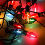 SUNSGNE 25 Feet Multicolor Christmas Lights, C7 LED Outdoor Vintage Christmas Lights with 27 LED Clear Colored | Lumora