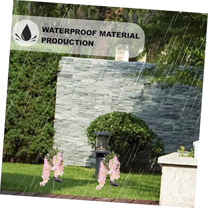 Mikikit Solar Pathway Light Led Solar Garden Landscape Lamp Wisteria Design for Outdoor Decoration Courtyards and Gardens