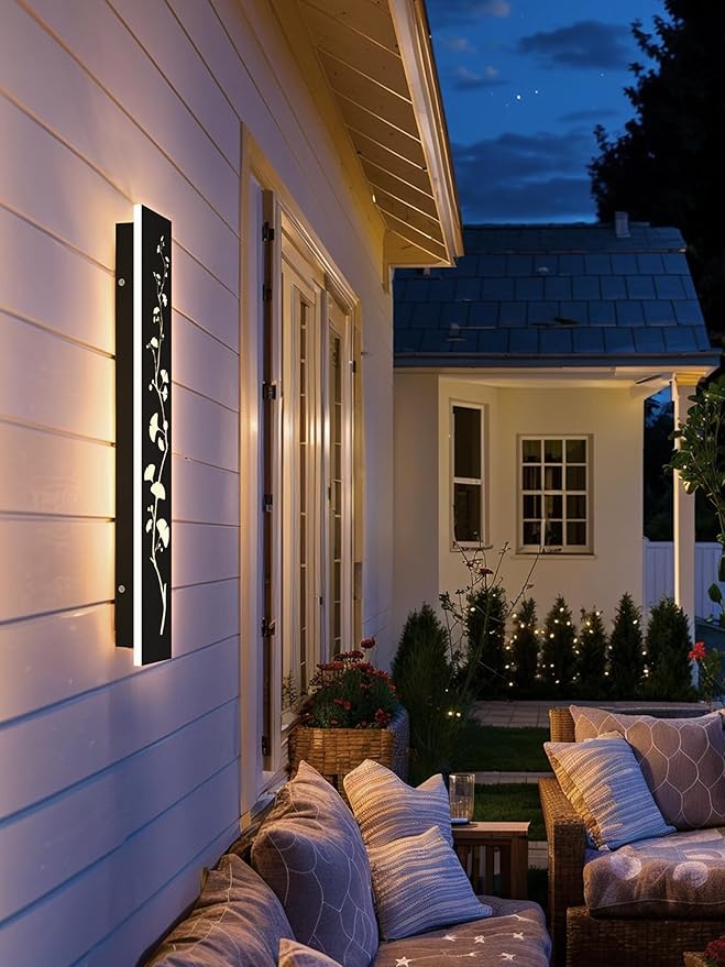 Modern Outdoor Wall Lights 39.4inch LED Long Wall Sconce 3000K Exterior Light Fixture Porch Lights 32W Exterior | Lumora