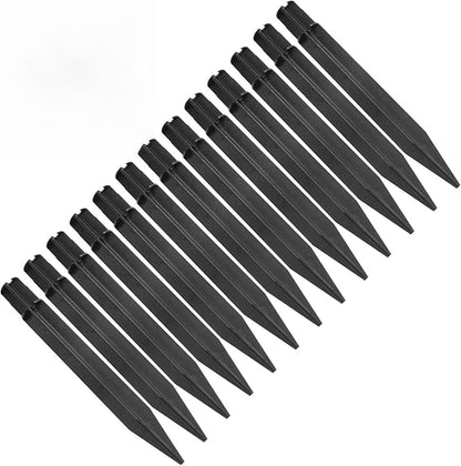 Litoexpe 12 Pcs 8.18 Inch Reinforced Ground Spikes, ABS Plastic Solar Lights Stakes Replacement Stakes for Garden Pathway Lamps (Inside Diameter 0.83 Inches)