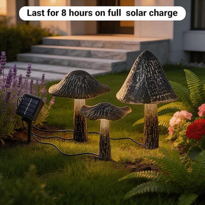 Solar Lights Outdoor Decor, Solar Metal Mushroom Yard Decorations Outdoor, IP65 Waterproof Garden Decor, Gifts for Women Mom, for Yard Patio Lawn Pathway Landscape