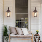 Outdoor Wall Lantern, Exterior Waterproof Outdoor Wall Light Fixtures, Brown Aluminum Porch Sconces with E26 | Lumora