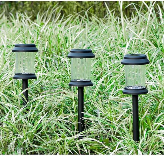 4 Pack Solar Pathway Lights Outdoor Pathway LED Solar Light IP65 Waterproof Landscape Lighting for Patio Driveway Decor (Cold White)