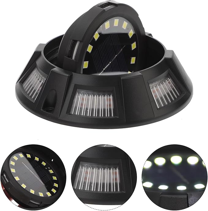 Operitacx 4pcs Outdoor In-ground Solar Lights with Rotatable Side Glow, White and Colored LED Garden Pathway Lights | Lumora