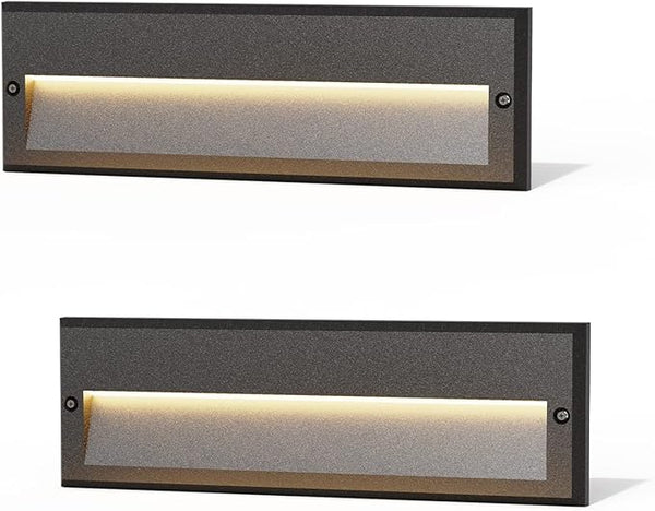 GOODSMANN Low Voltage Step Lights 10.6 Inch Outdoor 12V AC Landscape Stair Lights Wired 2PK 6W LED Electric Outdoor | Lumora