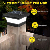 T-SUN Solar Post Lights, Waterproof Outdoor Solar Post Cap Lights for 4X4 Wooden Posts, 6000K Cool White LED | Lumora