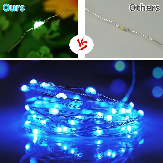 66ft 200LED Fairy Lights Battery Operated, 2 Pack 33ft 16 Color Changing String Lights with Remote Timer, RGB Waterproof Twinkle Light for Indoor Outdoor Bedoom Garden Yard Décor