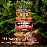 Solar Tiki Statue Outdoor Decor-Garden Guitar Tiki Statues-Tiki Bar Decorations for Outdoor Patio Yard Lawn Balcony | Lumora