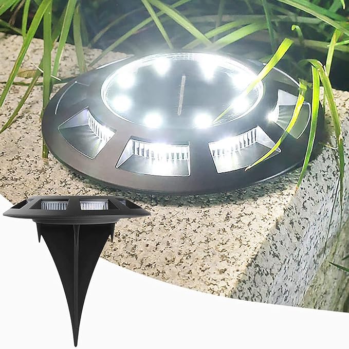 Solar Ground Lights Outdoor Waterproof 2 Pack Solar Lights Outdoor Pathway Garden Decorative Light Landscape | Lumora