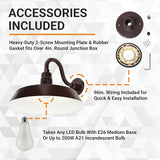 17in. Architectural Bronze Outdoor Gooseneck Barn Light Fixture With 10in. Long Extension Arm - Wall Sconce | Lumora