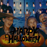 10 FT Flickering Flame Light String, C18 Halloween Decoration Light String, with 10 Clear Flame Bulbs, for Outdoor | Lumora