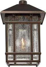 Kathy Ireland Sierra Craftsman Art Deco Outdoor Wall Light Fixture Rubbed Bronze Brown Steel 11" Frosted Seeded | Lumora