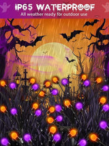 Albelt Halloween Decorations Outdoor, 6 Pack Solar Firefly Lights Outdoor, 48 LED Solar Halloween Lights | Lumora