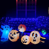 QITONG 2 Pack Blue Solar Christmas Lights, Each 66ft 200 LED String Lights Outdoor Waterproof, 8 Modes Green Wire | Lumora