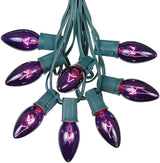Novelty Lights C9 Purple Christmas String Light Set - Outdoor Christmas Light String - Hanging Christmas Lights | Lumora