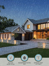 LEONLITE 12-Pack 3W Well Lights Landscape LED In Ground, 320LM 12-24V AC/DC Low Voltage, CRI90 IP67 Waterproof | Lumora
