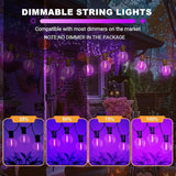 LAMPHOME G40 LED Outdoor Halloween String Lights, 26FT Patio Light with 12+1 Edison Shatterproof Bulbs(1Spare) | Lumora