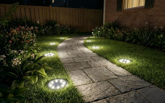 Solar Lights Outdoor,8 Pack Solar Garden Lights for Pathway,Yard,Deck,Lawn,Patio,Walkway,Driveway,Step（Brightwhite） | Lumora