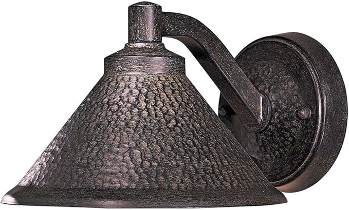 The Great Outdoors 8101-A138 Kirkham Outdoor Wall Mount, 1-Light, 60 Total Watts, 8.5-in H x 6-in W, Aspen Bronze