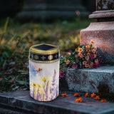 Solar Lavender Floral Lights Outdoor Waterproof Solar Pathway Lights Flameless Garden Stake Lights Landscape | Lumora