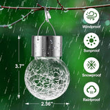 12 Pack Hanging Solar Lights Outdoor Decorative, Waterproof Solar Globe Lantern with Handle and Clip, Solar Powered | Lumora