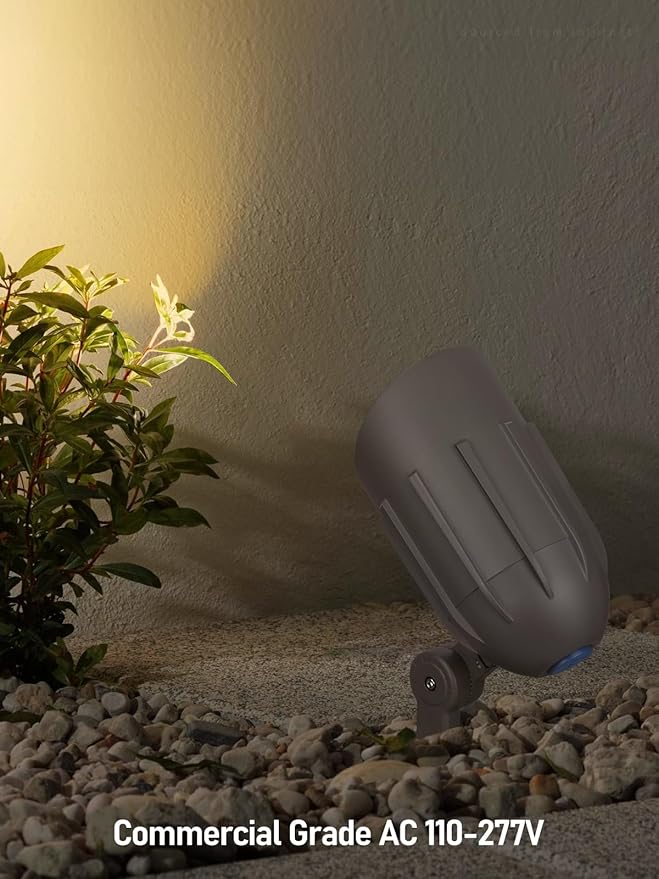 LEONLITE 3CCT Bullet Flood Light with Knuckle Mount, 30W/20W/12W Selectable - Outdoor Security Flood Light | Lumora