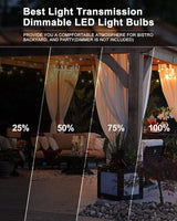 Lightdot 300FT Outdoor String Lights, LED Bistro String Lights with Shatterproof ST38 Vintage Bulbs, 2200K | Lumora