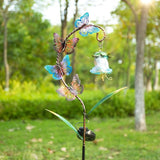 Bshine Solar Butterfly Lights Outdoor Garden Decoration Valentine's Day, Metal Stake Waterproof Hanging Flower | Lumora