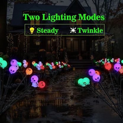 Solar Garden Lights Outdoor, 20 Led Swaying Colorful Decoration Lights, 2 Modes Waterproof Decor Lights for Garden Pathway Yard Patio(2 Pc)