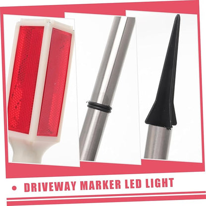 SMASOLO Driveway Marker Solar Pathway Lights LED Outdoor Driveway Marker with Solar Recharge Resistant Warm Light for Enhanced Visibility for Outdoor Environments