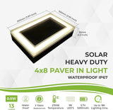 LUMENGY Solar Paver Light 4×8 inch (3.93x7.87), Stainless Steel with Tempered Glass, 2700K - Outdoor Path Light | Lumora