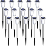 DenicMic Solar Lights Outdoor 15 Pack Waterproof 3000K Warm White LED Stainless Steel Stake Outside Lights for Yard | Lumora