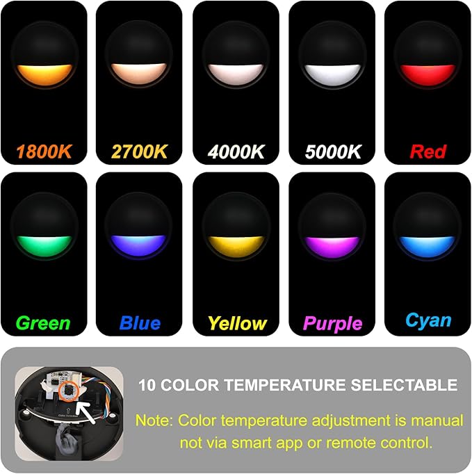 Outdoor RGB Fence Lights Wired, 3W 12V Wired LED RGB Color Changing Low Voltage Fence Lights for Outdoor Deck Post | Lumora