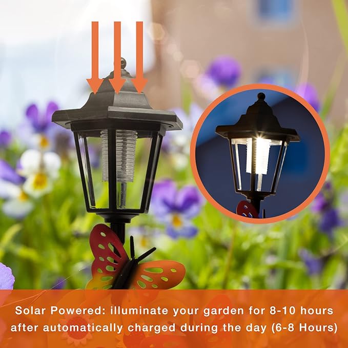 Crosslight Solar LED Watering Can Welcome Sign - Weatherproof Garden Stake Light for Outdoor Decoration - Decor for Yard, Lawn, Patio, Pathway, Backyard | Warm White
