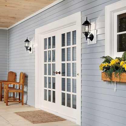 Kichler Chesapeake 17" Outdoor Wall Light in Black, 1-Light Exterior Porch Light, Coastal Wall Sconce with Clear Beveled Glass, (17" H x 6.5" W), 49255BK