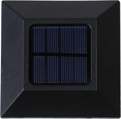 6-Pack Solar Powered Black Square 8 Lumens LED Landscape Pathway Lights with Plastic Lens – Outdoor Use