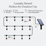 Brightech Ambience Pro 27 Ft Solar Powered Outdoor String Lights - Commercial Grade Waterproof Patio Lights with | Lumora
